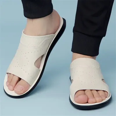 SUMMER NEW MEN'S LEATHER SLIPPER